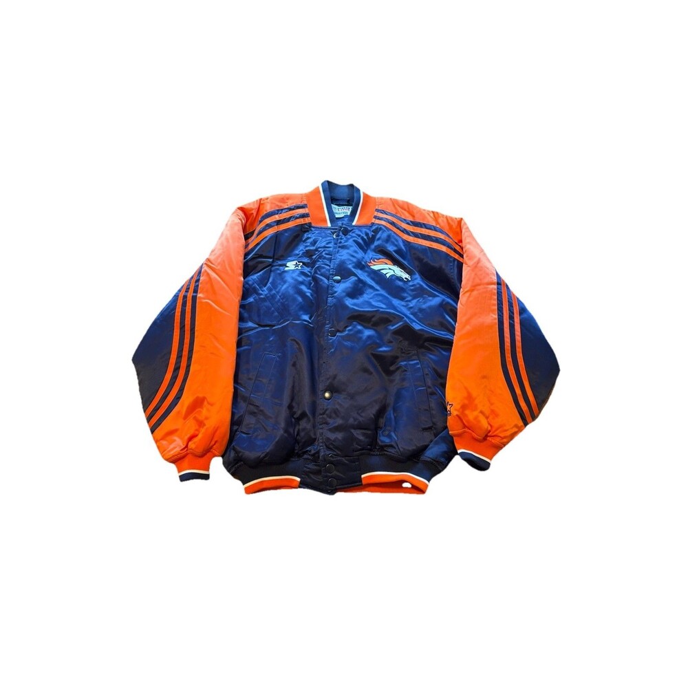 Vintage Denver Bronco’s Starter Pro Line Satin Bomber Jacket Men’s Large 90’s